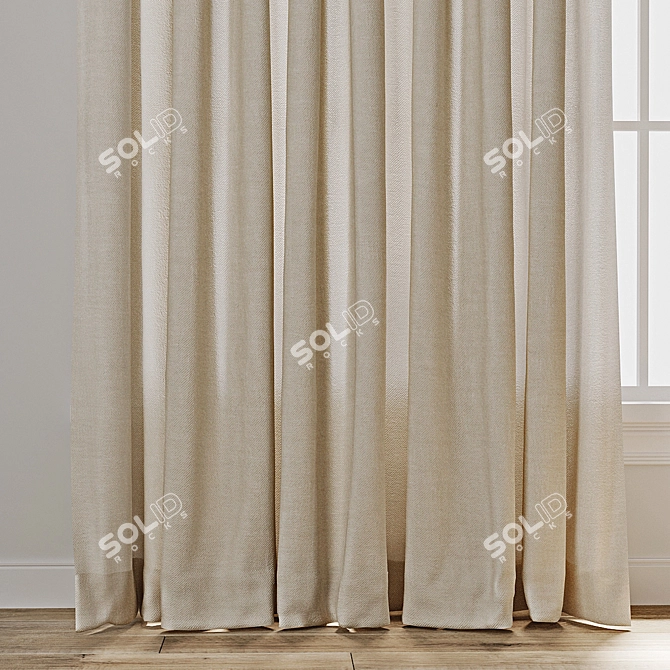 3D Curtain Model Archive 3D model image 2