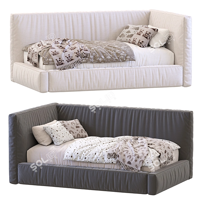 Contemporary Pula Bed 3D Model 3D model image 3