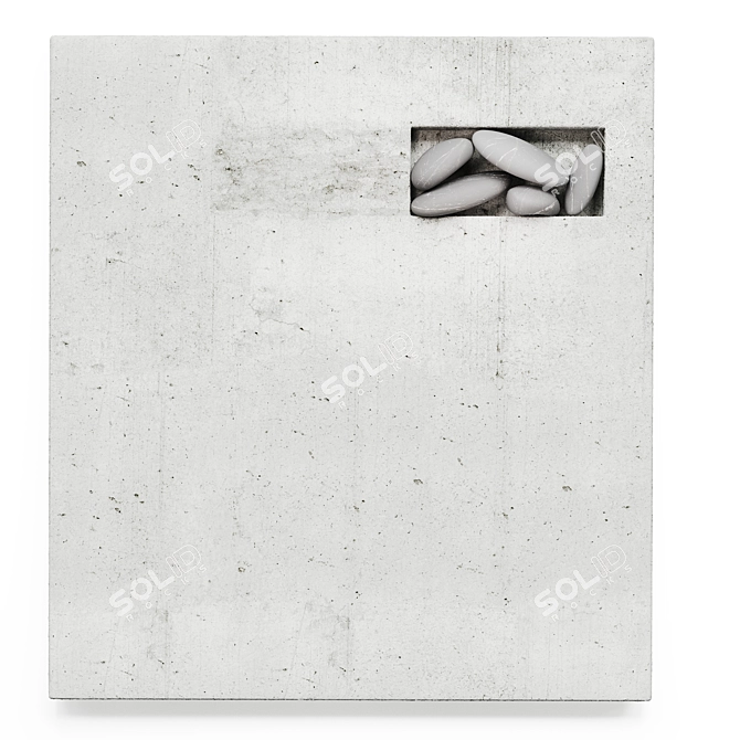 Modern Concrete Decorative Panel 3D model image 3