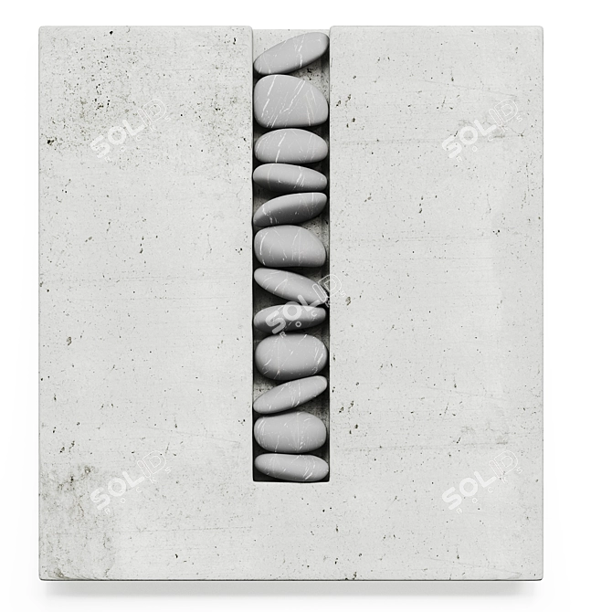 Modern Concrete Decorative Panel 3D model image 4