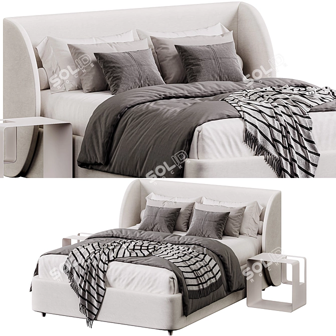 Yuna Bed Frame Design Render 3D model image 1