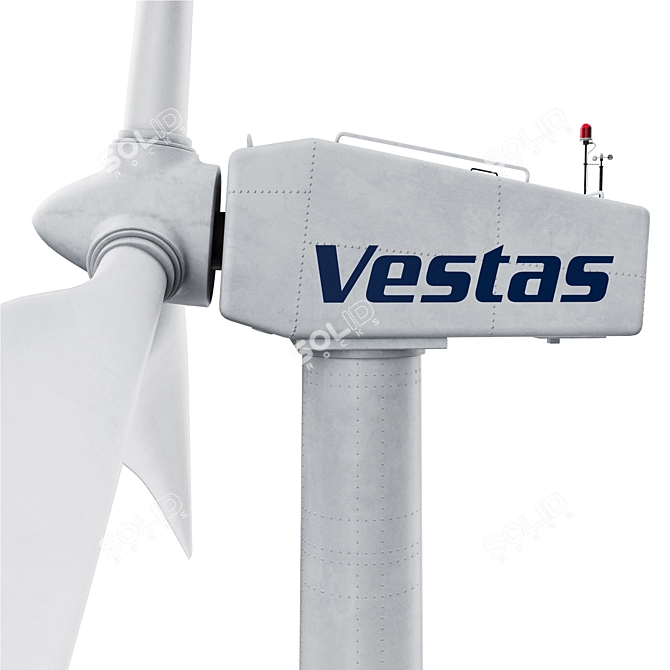 Modular Vertical Wind Turbine 3D model image 4