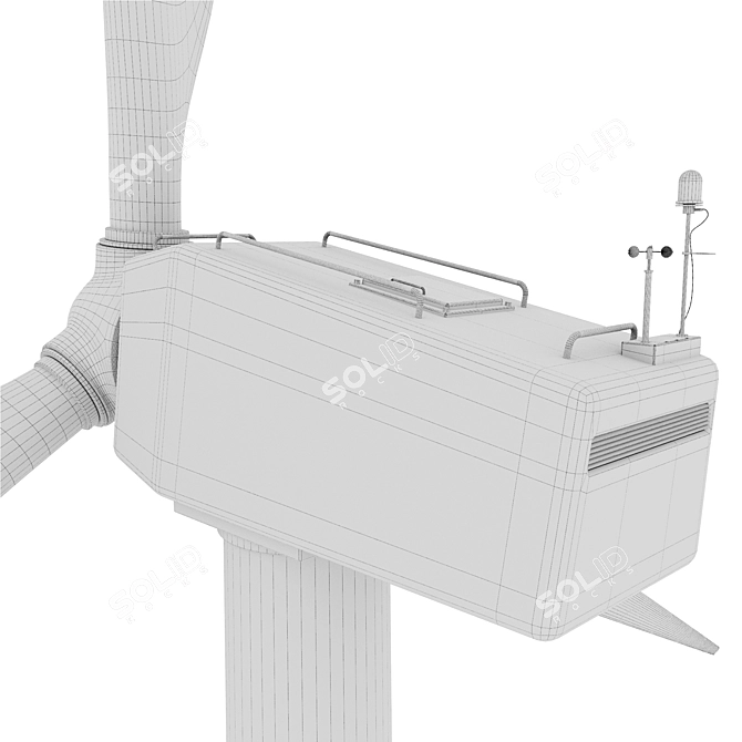 Modular Vertical Wind Turbine 3D model image 6