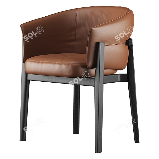 Modern Leopold Chair: 2015 Polygons 3D model image 2