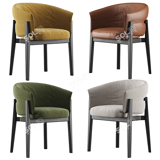 Modern Leopold Chair: 2015 Polygons 3D model image 3