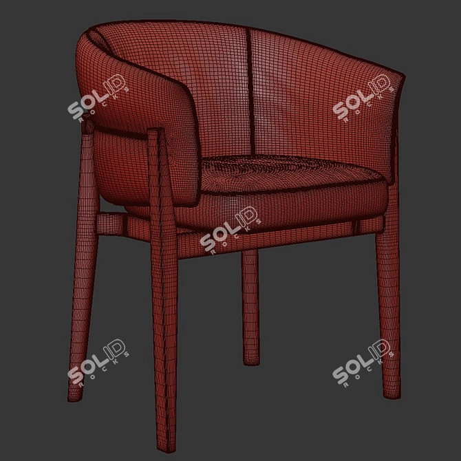 Modern Leopold Chair: 2015 Polygons 3D model image 6