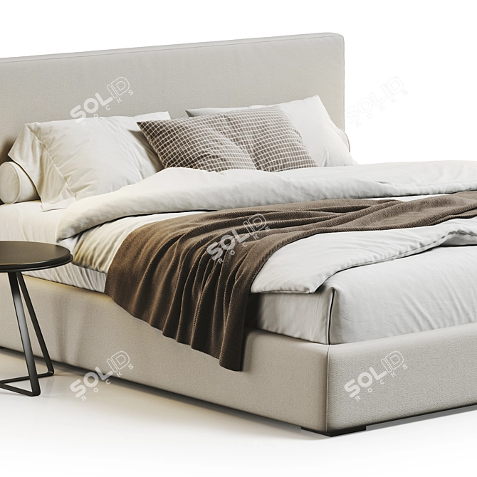 Italian Style Mono Bed Render 3D model image 2