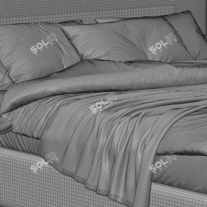 Italian Style Mono Bed Render 3D model image 3