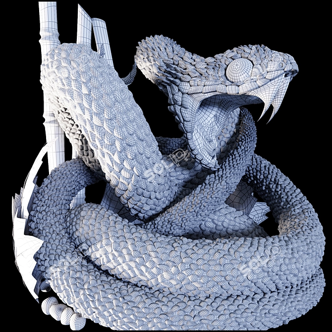 Vivid Horned Viper 3D Model 3D model image 6