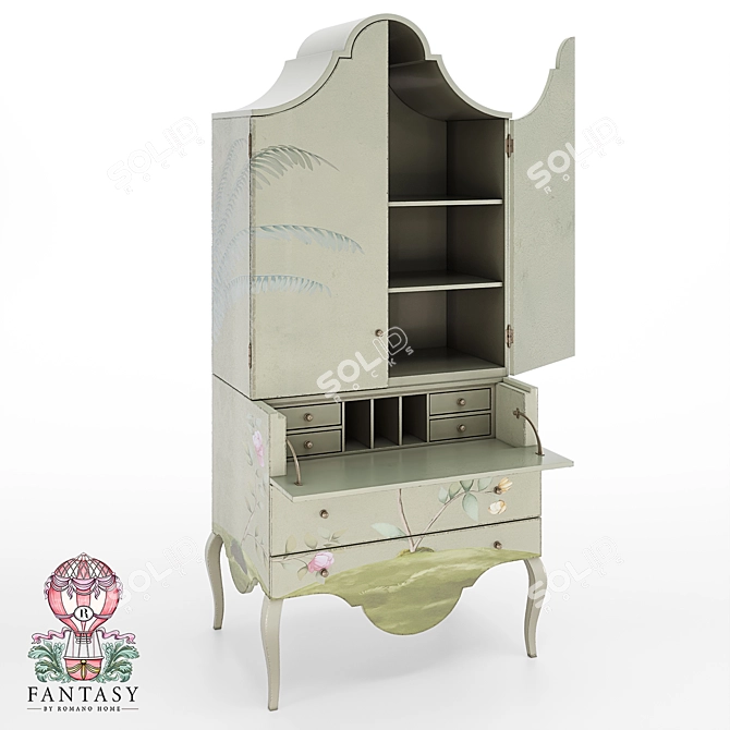 Floral Secretaire Fantasy by Romano 3D model image 1