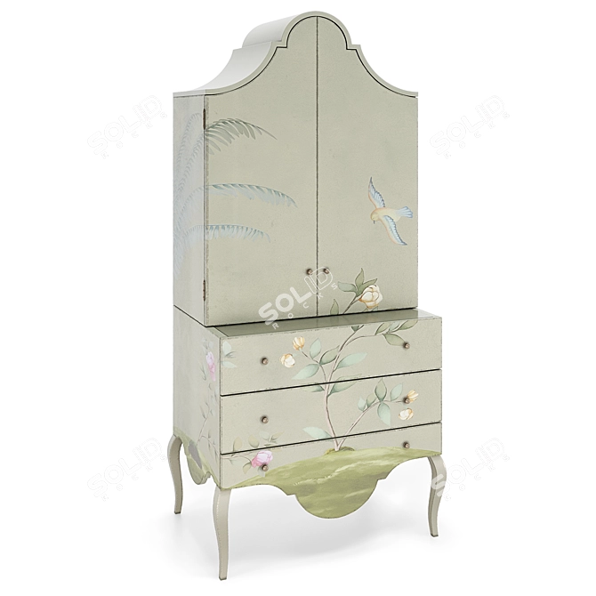 Floral Secretaire Fantasy by Romano 3D model image 2