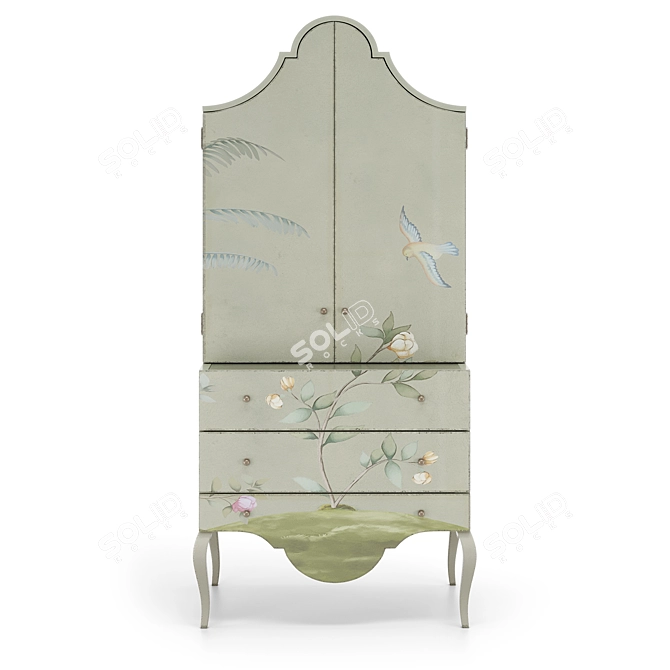 Floral Secretaire Fantasy by Romano 3D model image 3