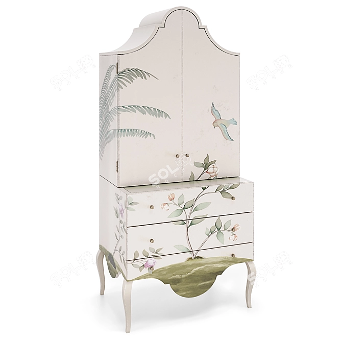 Floral Secretaire Fantasy by Romano 3D model image 4