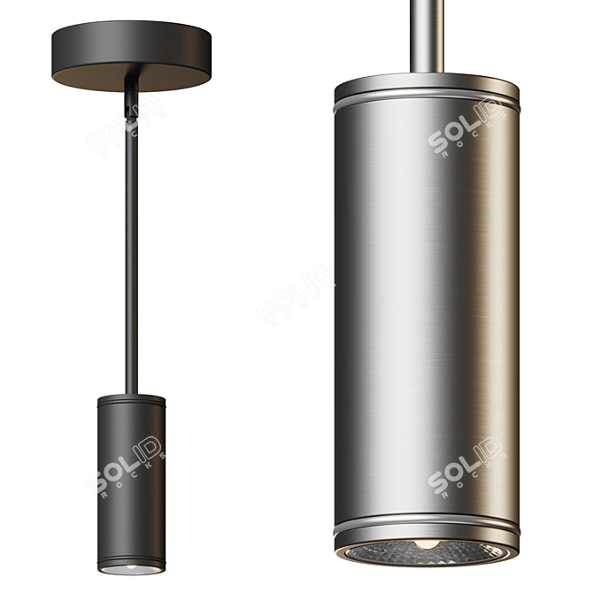 Urban LED Hanging Cylinder Light 3D model image 1