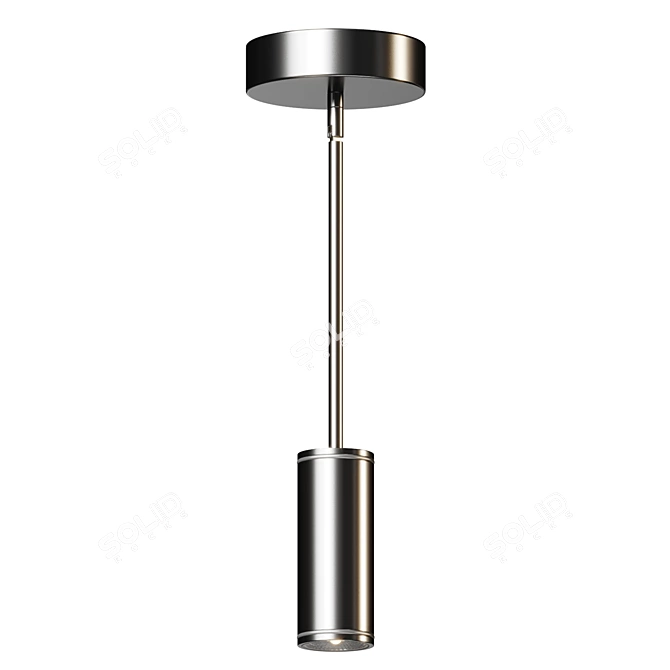 Urban LED Hanging Cylinder Light 3D model image 2