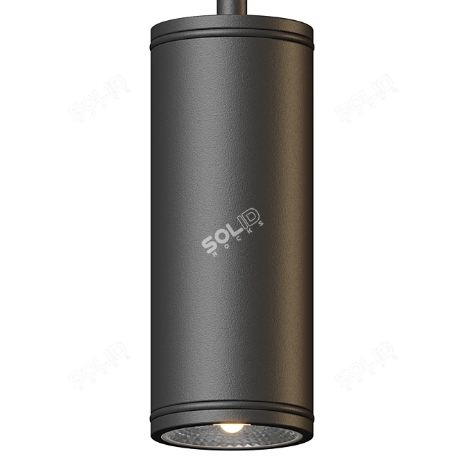 Urban LED Hanging Cylinder Light 3D model image 3