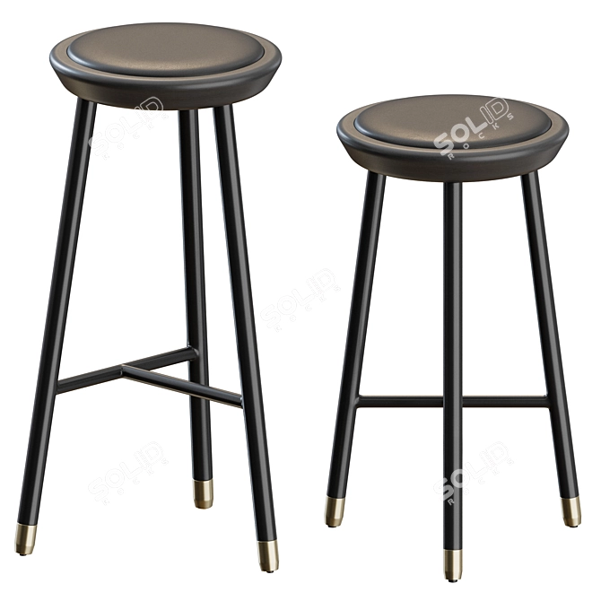 Modern Drop Stools Set by Topos Workshop 3D model image 5