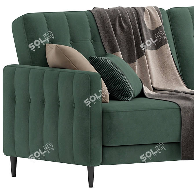 Modern Sofa Bed Clyde Green 3D model image 5