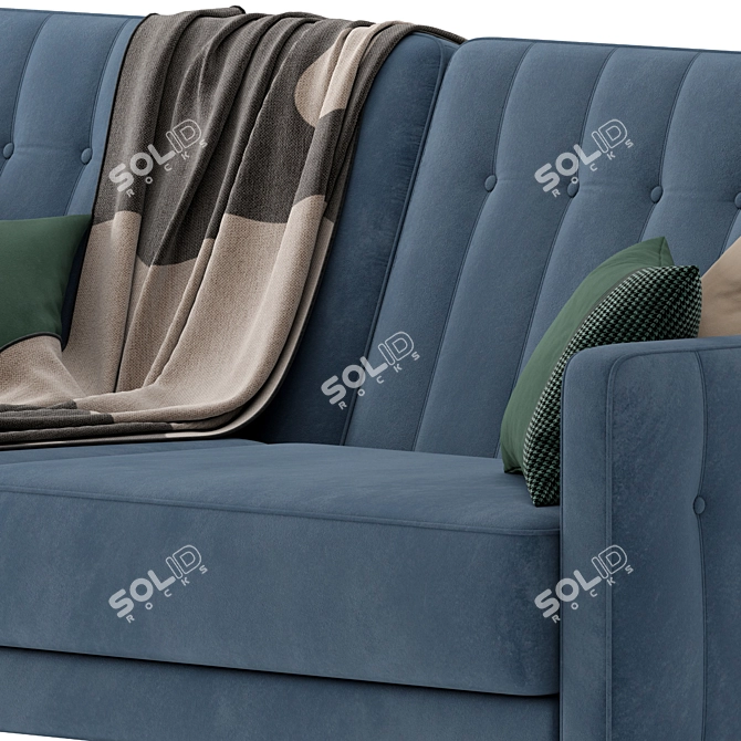 Modern Sofa Bed Clyde Green 3D model image 6