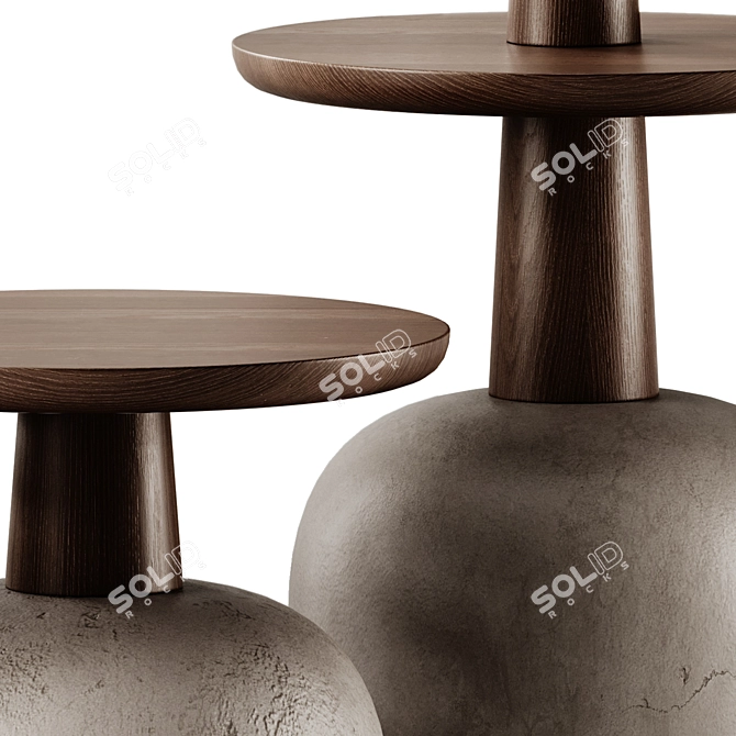 Bonaldo Concrete Assemblage Coffee Tables 3D model image 3