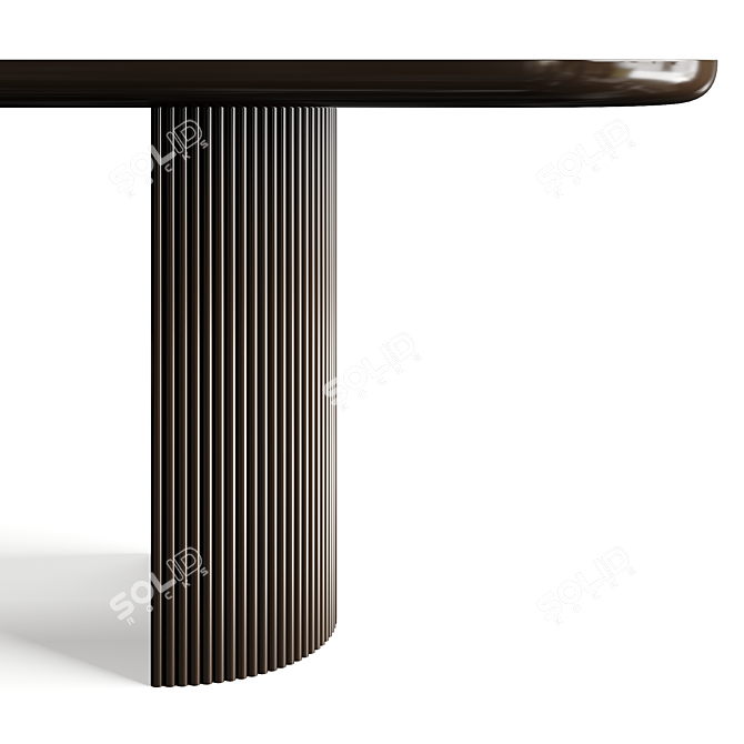 Modern Oval Dining Table Design 3D model image 3