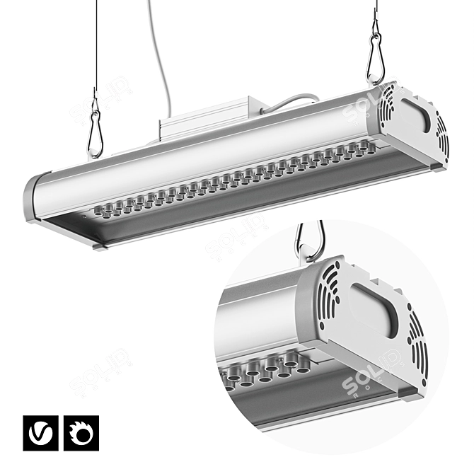 Industrial Luminaire SV-GWR 3D model image 1