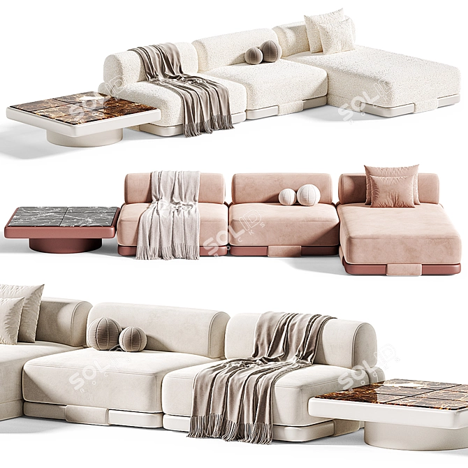 INSULA Modular Sofa: Chic Comfort 3D model image 4