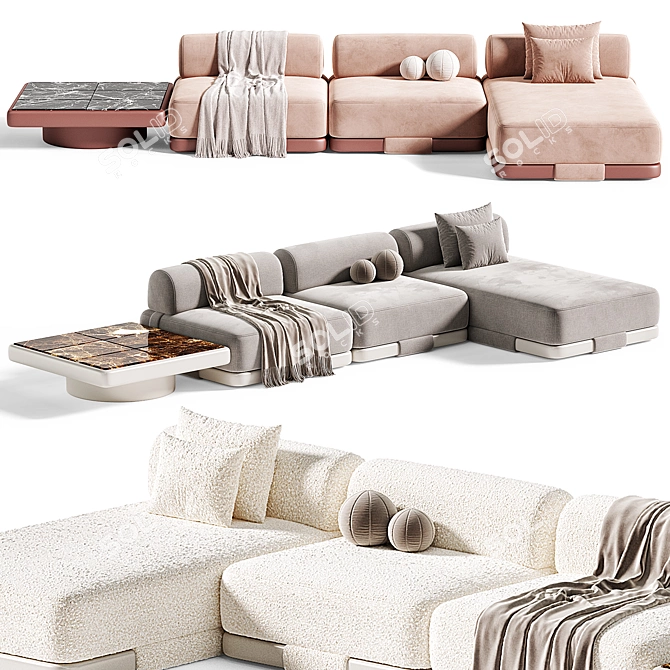 INSULA Modular Sofa: Chic Comfort 3D model image 5