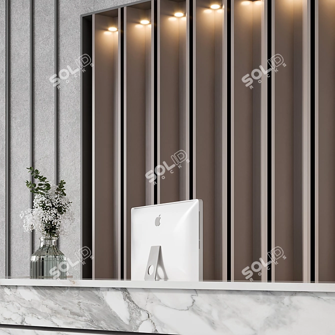 Modern Reception Desk Download Design 3D model image 5