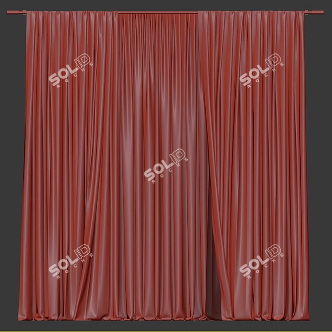 Refined Curtain #061 3D model image 4