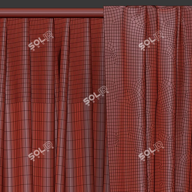 Refined Curtain #061 3D model image 5