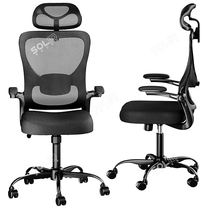 Ergonomic Marsail Office Chair 3D model image 3