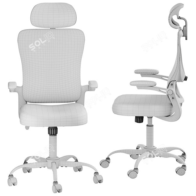 Ergonomic Marsail Office Chair 3D model image 5