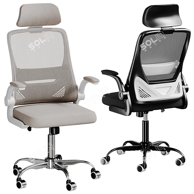 ErgoTech Office Chair Mesh Executive 3D model image 1