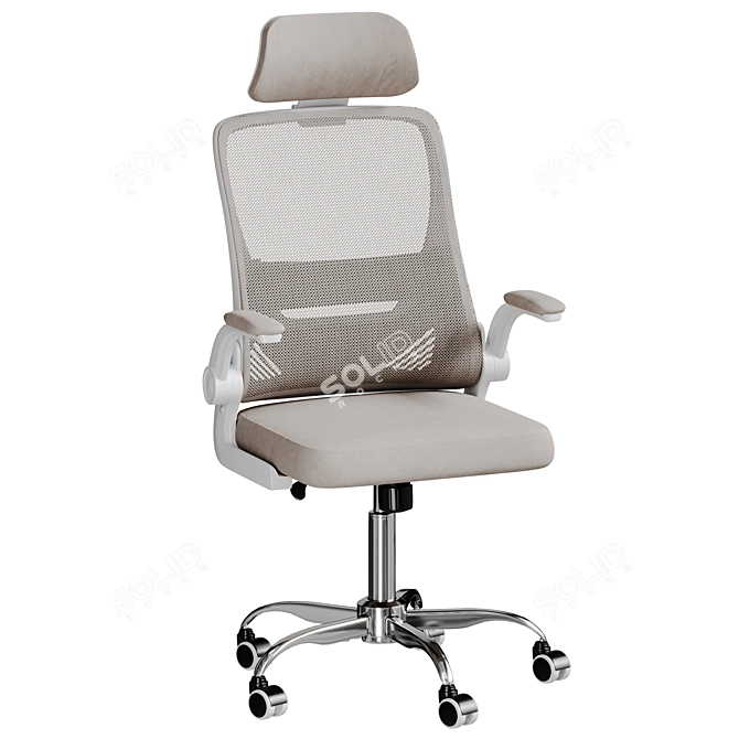 ErgoTech Office Chair Mesh Executive 3D model image 2