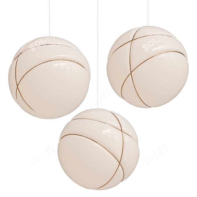 Sleek HENKI Pendant Light 3D model image 3