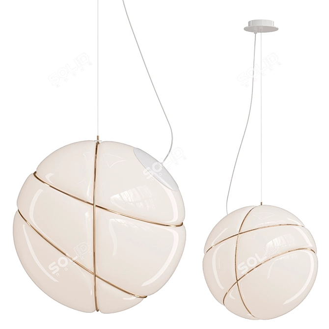 Sleek HENKI Pendant Light 3D model image 1