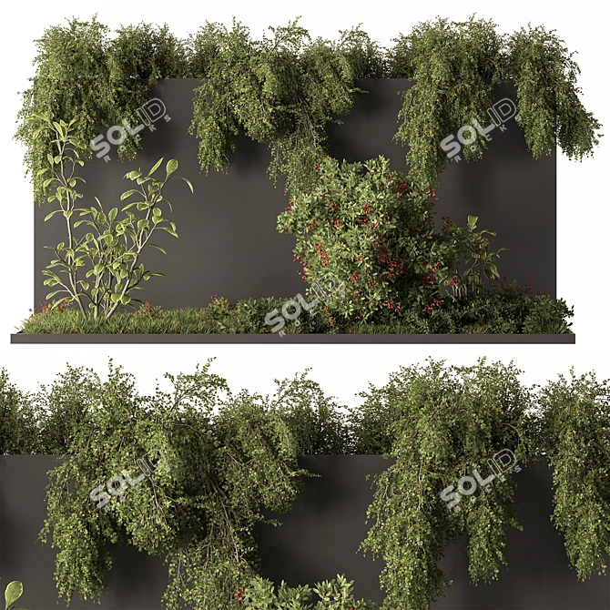 Outdoor Plant Box Set 3D model image 1