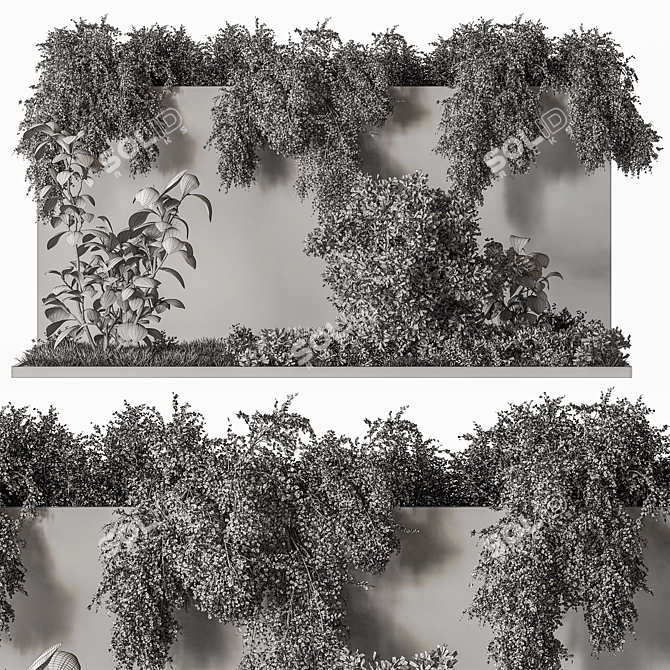 Outdoor Plant Box Set 3D model image 4