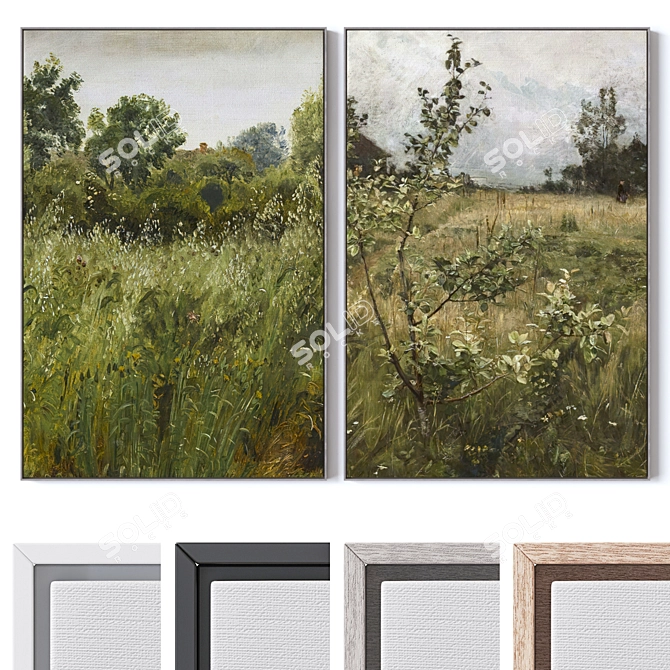 Large Wall Art Frame Set 3D model image 1