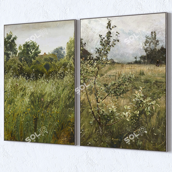 Large Wall Art Frame Set 3D model image 3