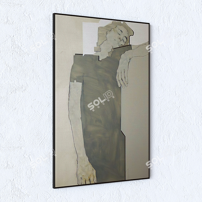 Wall Art Set with Frames 3D model image 4