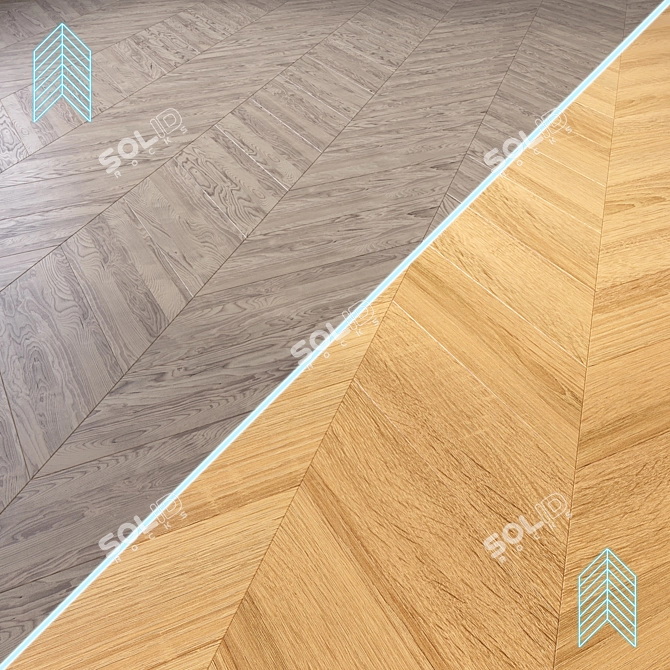 Modular High-Quality Wooden Floor 3D model image 1