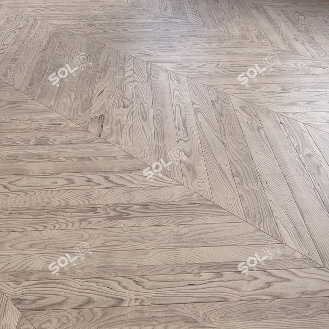 Modular High-Quality Wooden Floor 3D model image 2