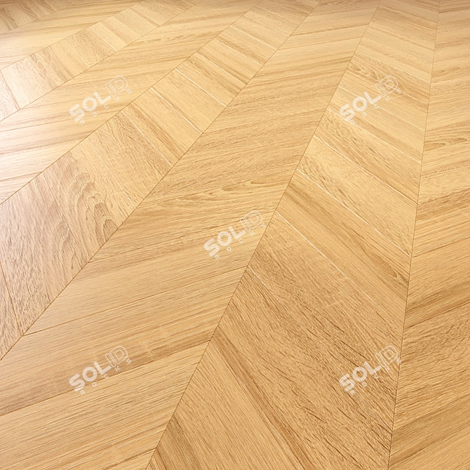 Modular High-Quality Wooden Floor 3D model image 3