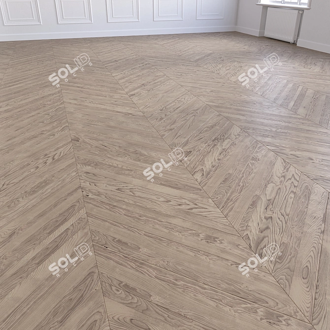 Modular High-Quality Wooden Floor 3D model image 5