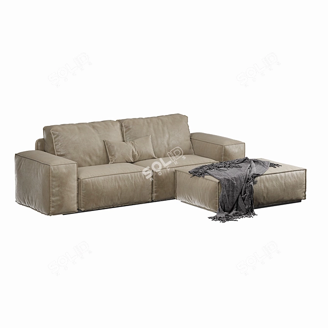 Modern Designer Sofa for Stylish Interiors 3D model image 5