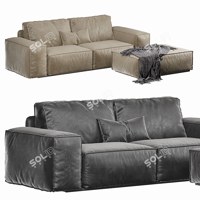 Modern Designer Sofa for Stylish Interiors 3D model image 11