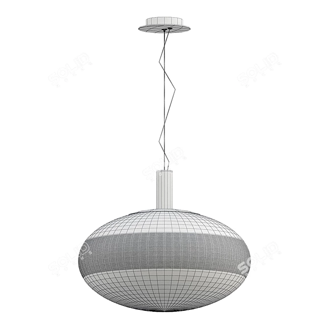Elegant Perlas Pendant Light Fixture 3D model image 2