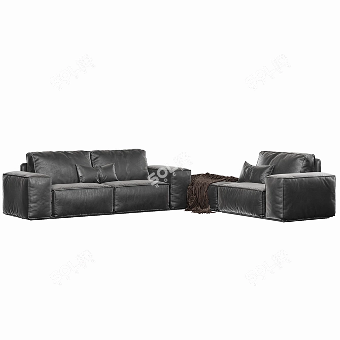 Elegant Designer Sofa for Modern Interiors 3D model image 4